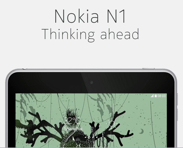 Nokia N1 แท็บเล็ต Android ตัวแรกจาก Nokia ที่มาพร้อม Android 5.0