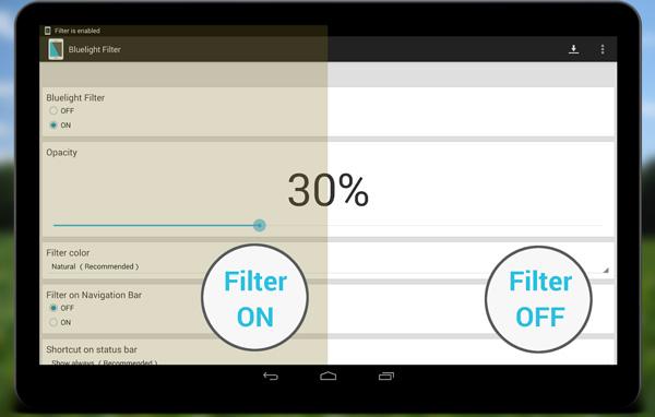 Bluelight Filter แอพกรองแสงสีฟ้าบนหน้าจอสมาร์ทโฟนและแท็บเล็ต ลดอาการการปวดตา