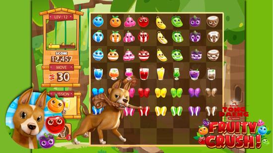 Tong Daeng : Fruity Crush เกม puzzle ที่ได้รับแรงบันดาลใจจากคุณทองแดง สุนัขทรงเลี้ยง